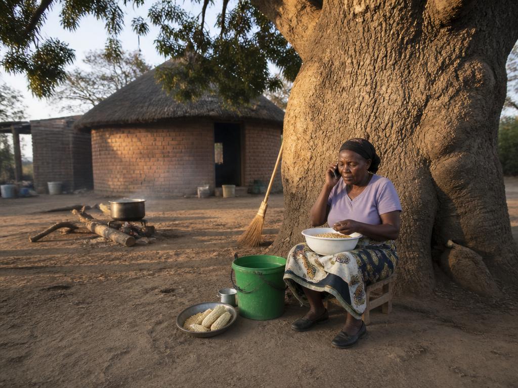 A family sharing stories and laughter together outdoors